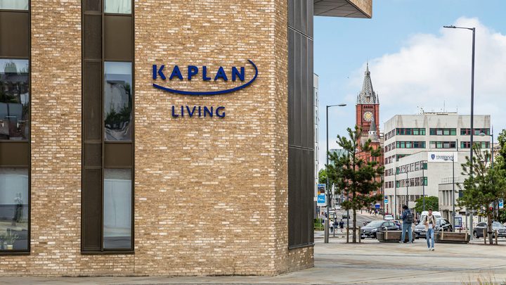 Exterior shot of the Kaplan Living Liverpool residence