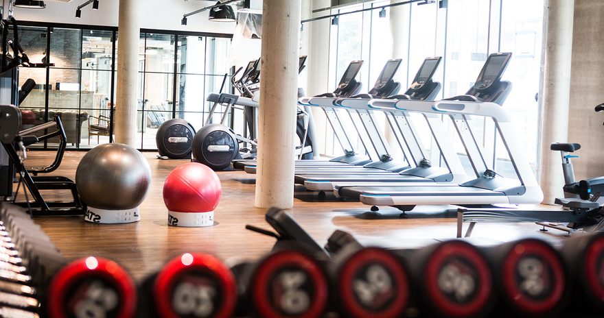 On-site gym in the student accommodation