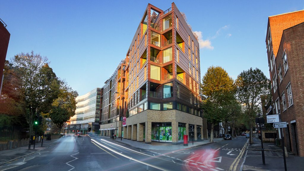 Exterior of the Urbanest Hoxton accommodation in London