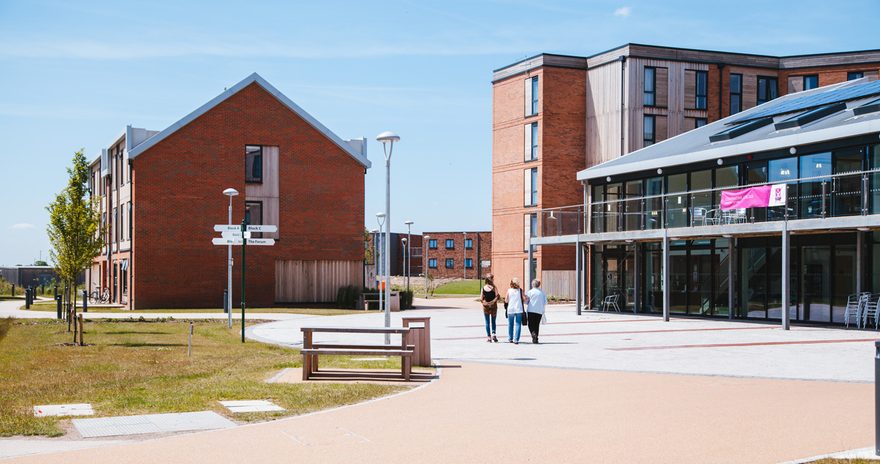 The constantine college external area with footpaths