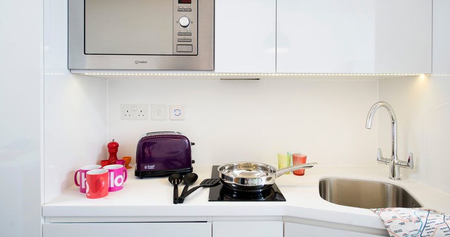 Private kitchen in the studio at Scape Shoreditch