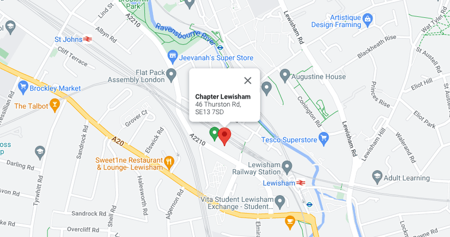 Location of Chapter Lewisham accommodation on a map